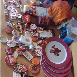 Hokies Party Supplies Set - Maroon and White